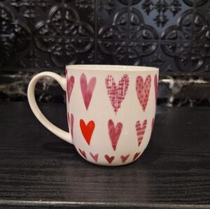 🖤 Free W Bundle Heart Pattern Mug Pink And Red Valentines Day Mug , Cute Hearts